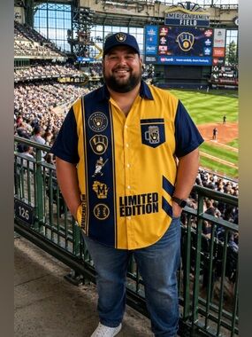 Milwaukee Brewers Big & Tall Shirt Mens 5XL Limited Edition Baseball Fan Shirt